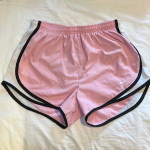Nike Women’s Tempo Running Shorts / Size Small / Pink with Black and White Trim